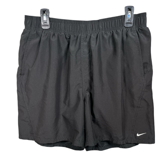 Nike Swim Shorts Black Mesh Lined Pool Summer Vacation Classic Sporty Y2K - Picture 1 of 9
